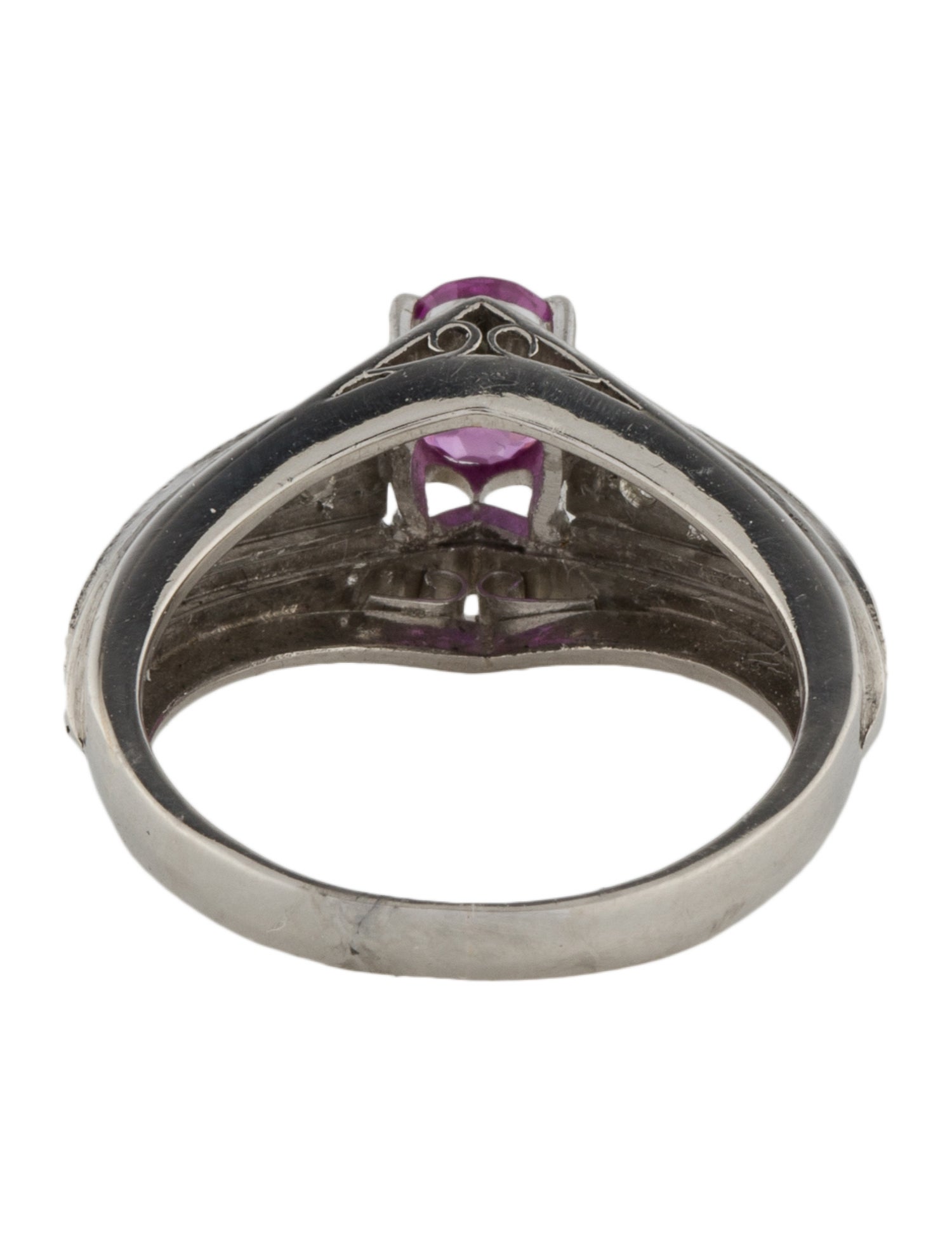 Ring Platinum Ruby & Diamond Cocktail Ring